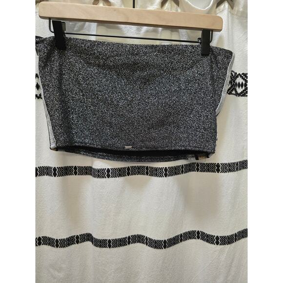 NWT Victoria's Secret PINK glittery sparkle striped unlined bandeau crop top L - Picture 5 of 10